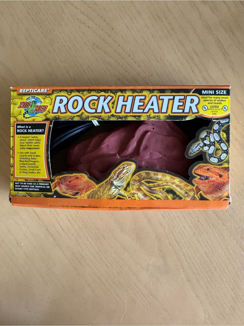Red Mini Rock Heater - Terrarium Heat Rock